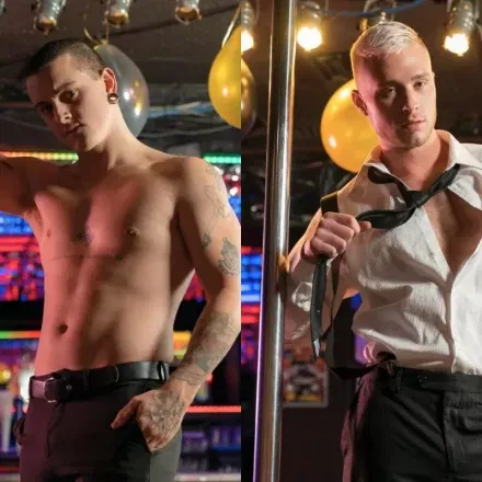 New Years Striptease Party With Aiden Jacobs & Harvey Sid Gay Porn
