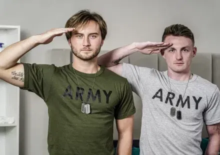 Daniel Evans & Kyle Harper: Two Servicemen Indulge In Gay Sex Gay Porn