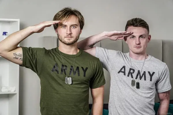 Daniel Evans & Kyle Harper: Two Servicemen Indulge In Gay Sex Gay Porn