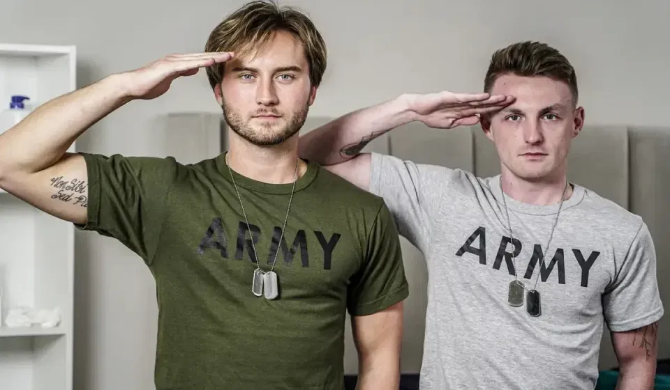 Daniel Evans & Kyle Harper: Two Servicemen Indulge In Gay Sex Gay Porn