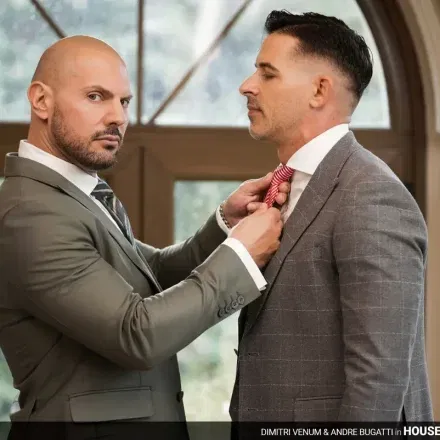 Dimitri Venum Dresses Homeless Andre Bugatti in a Nice Suit and Fucks Him Gay Porn