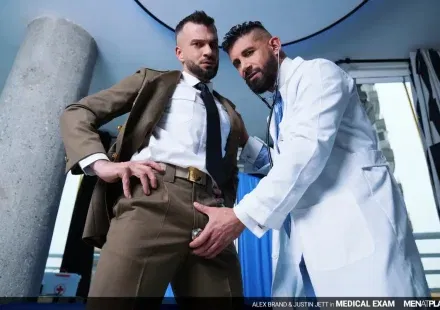 Military Man & Doctor: Alex Brand & Justin Jett In Medical Exam by MenAtPlay Gay Porn