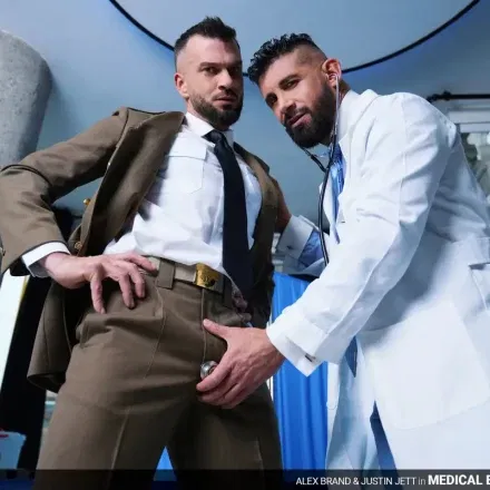 Military Man & Doctor: Alex Brand & Justin Jett In Medical Exam by MenAtPlay Gay Porn