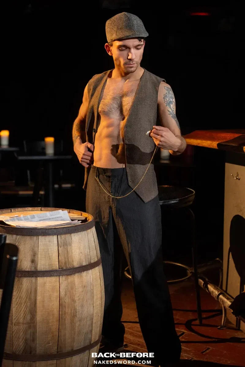 Arno Antino & Jack DesFeux in 1920s Gay Bareback Speakeasy Fantasy Gay Porn 5
