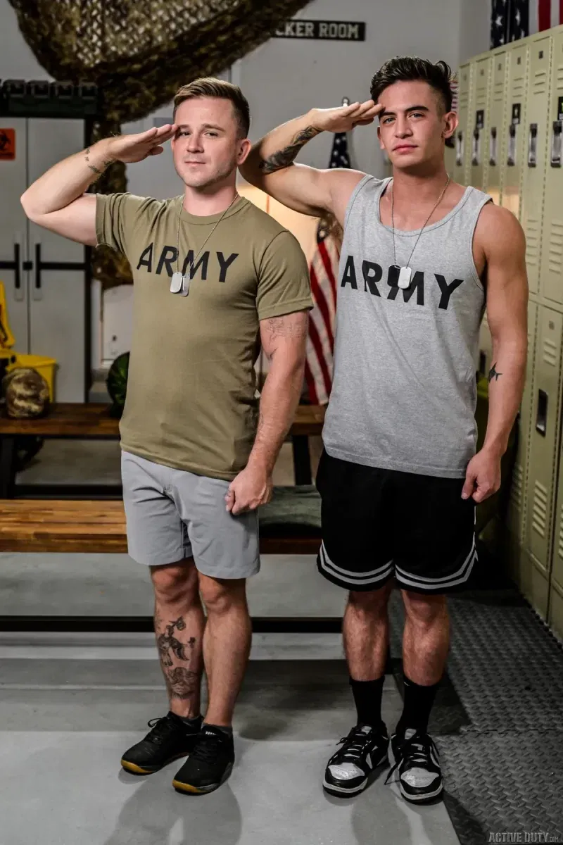 Trevor Brooks & Andrew Delta Are Slutty Servicemen Gay Porn 7